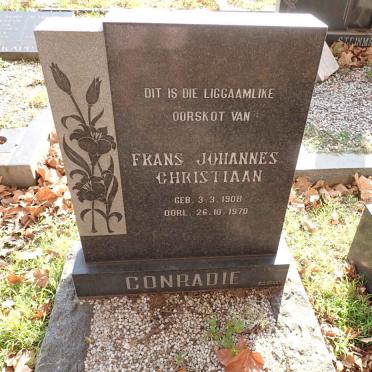 CONRADIE Frans Johannes Christiaan 1908-1970