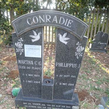 CONRADIE Phillipus J. 1921-2014 &amp; Martha C.G. DU PLOOY 1925-2004 :: CONRADIE Cornelius du Plooy 1958-2008