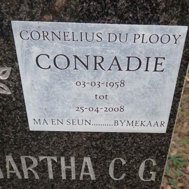 CONRADIE Cornelius du Plooy 1958-2008