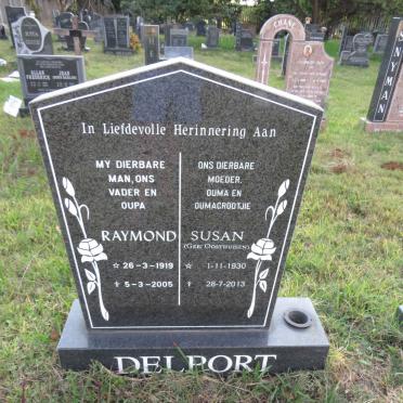 DELPORT Raymond 1919-2005 &amp; Susan OOSTHUIZEN 1930-2013