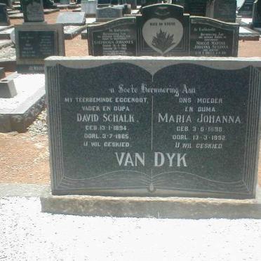 DYK David Schalk, van 1894-1965 &amp; Maria Johanna 1898-1992