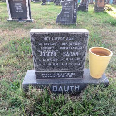 DAUTH Joseph 1919-1996 &amp; Sarah 1917-2004