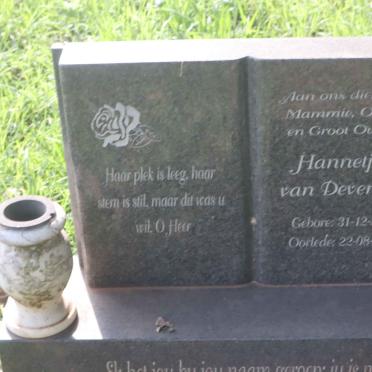 DEVENTER Hannetjie, van 1923-2008