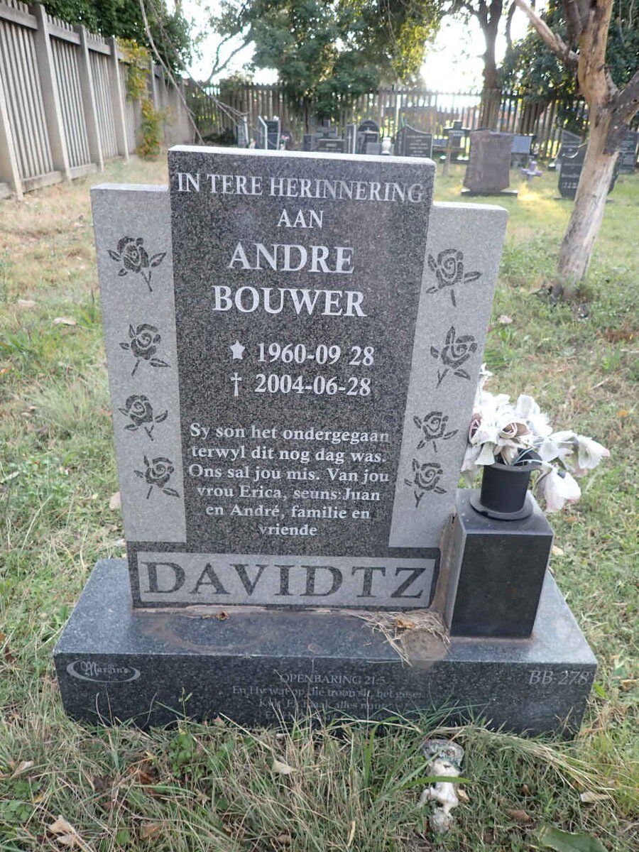 DAVIDTZ Andre Bouwer 1960-2004