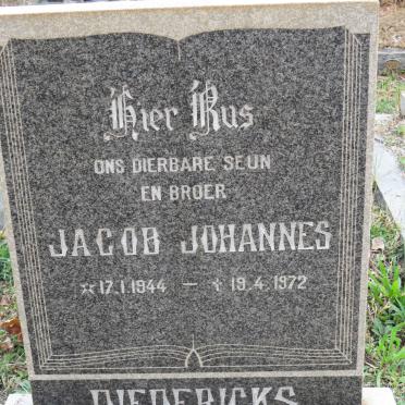 DIEDERICKS Jacob Johannes 1944-1972