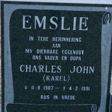 EMSLIE Charles John 1907-1991