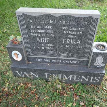 EMMENIS Abie, van 1956-2004 &amp; Erika 1959-