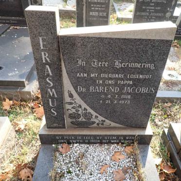 ERASMUS Barend Jacobus 1918-1973