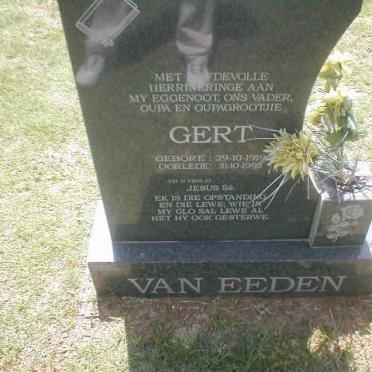 EEDEN Gert, van 1919-1995