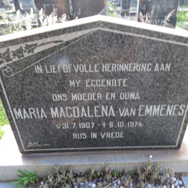 EMMENES Maria Magdalena, van 1907-1974