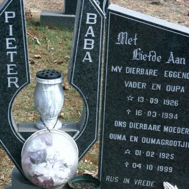 FERREIRA Pieter 1926-1994 &amp; Baba 1925-1999