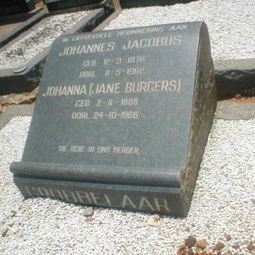 GROBBELAAR Johannes Jacobus 1878-1962 &amp; Johanna Jane BURGERS 1888-1966