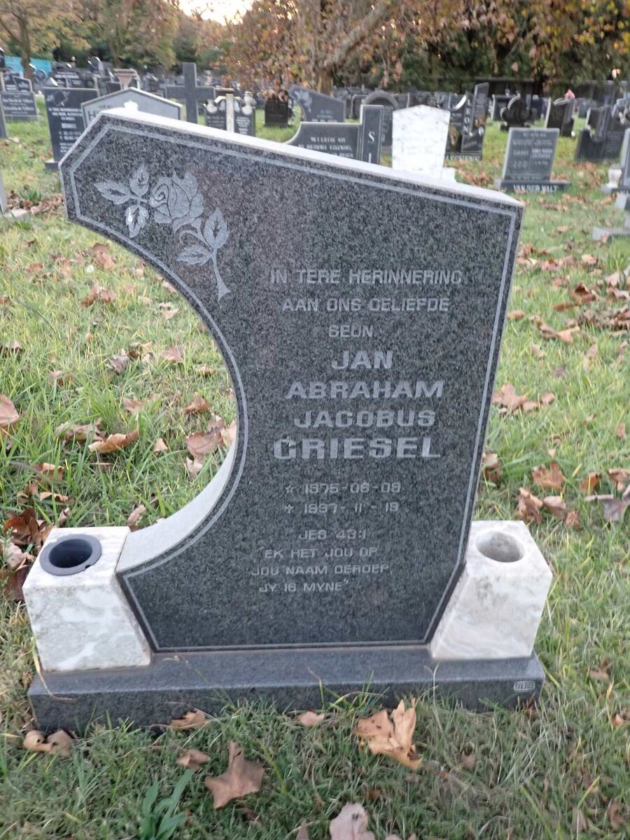 GRIESEL Jan Abraham Jacobus 1975-1997