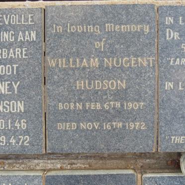 HUDSON William Nugent 1907-1972
