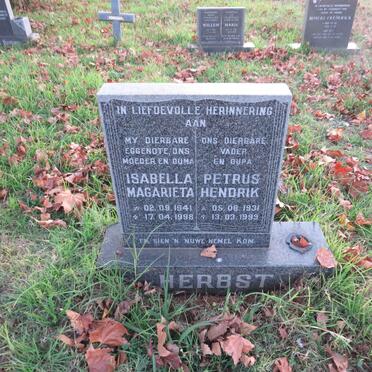 HERBST Petrus Hendrik 1931-1999 & Isabella Magarieta 1941-1998