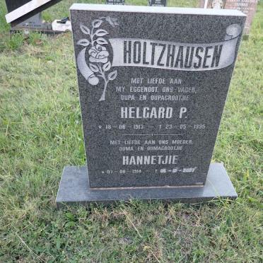 HOLTZHAUSEN Helgard P. 1913-1995 &amp; Hannetjie 1914-2007