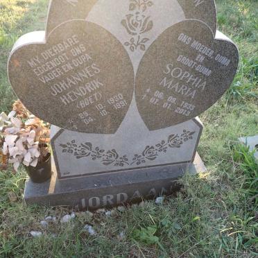 JORDAAN Johannes Hendrik 1930-1991 &amp; Sophia Maria 1933-2013
