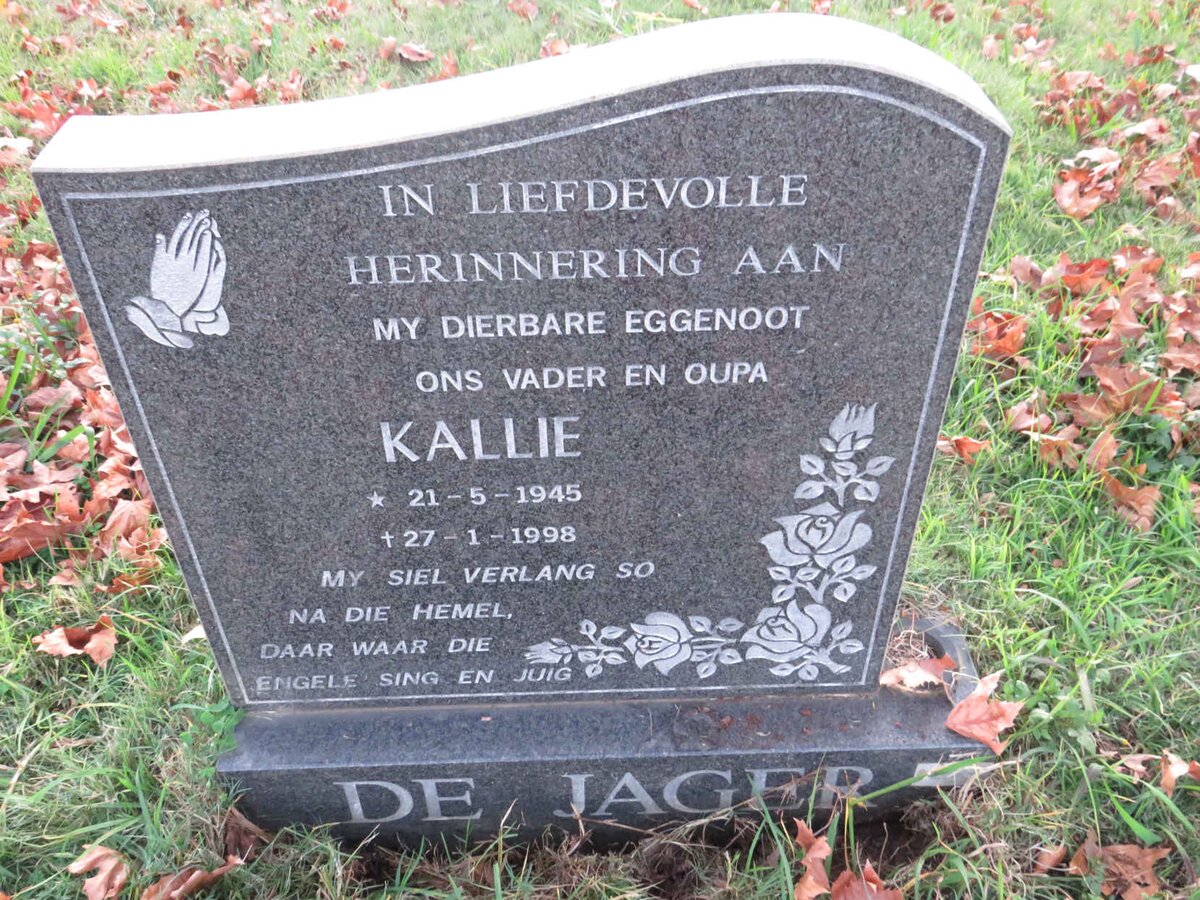 JAGER Kallie, de 1945-1998