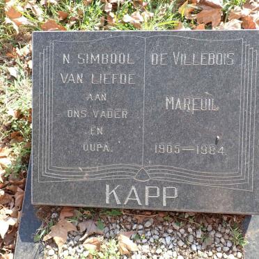 KAPP De Villebois Mareuil 1905-1984