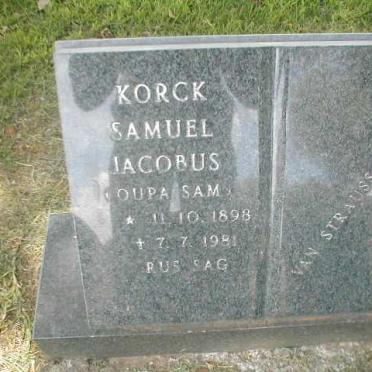 KORCK Samuel Jacobus 1898-1981