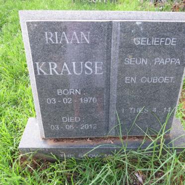 KRAUSE Riaan 1970-2012