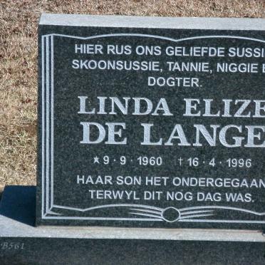 LANGE Linda Elize, de 1960-1996