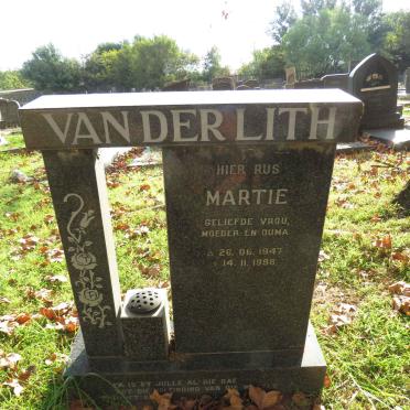 LITH Martie, van der 1947-1998