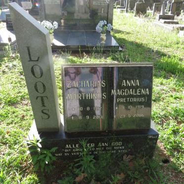 LOOTS Zacharias Marthinus 1912-2001 &amp; Anna Magdalena PRETORIUS 1919-2006