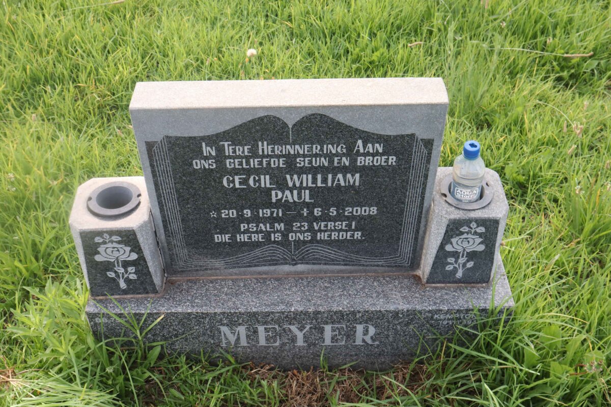 MEYER Cecil William Paul 1971-2008