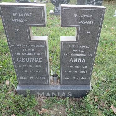 MANIAS George 1929-1995 &amp; Anna 1919-2004