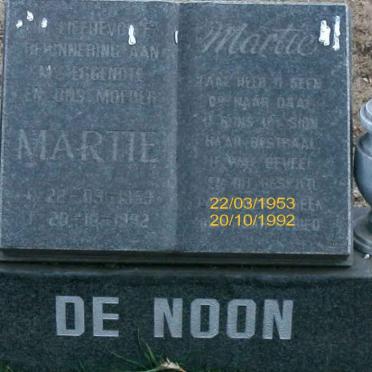 NOON Martie, de 1953-1992