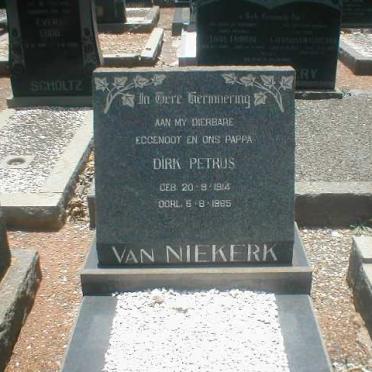 NIEKERK Dirk Petrus, van 1914-1965