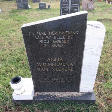 NIEKERK Anna Wilhelmina, van 1937-2005
