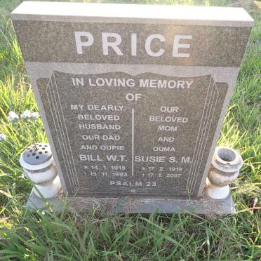 PRICE Bill W.F. 1915-1993 &amp; Sussie S.M. 1919-2007