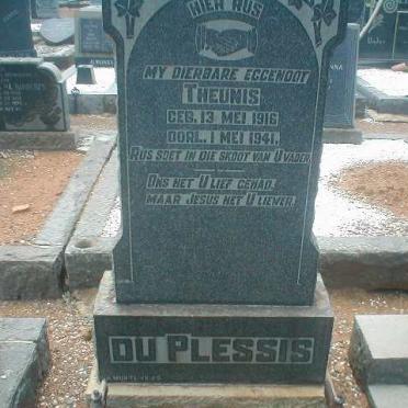 PLESSIS Theunis, du 1916-1941