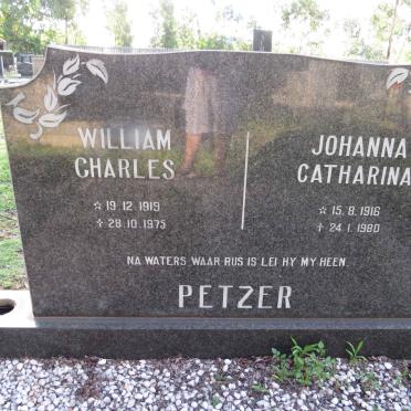 PETZER William Charles 1919-1975 &amp; Johanna Catharina 1916-1980