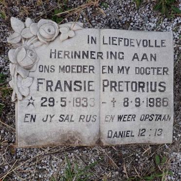 PRETORIUS Fransie 1933-1986
