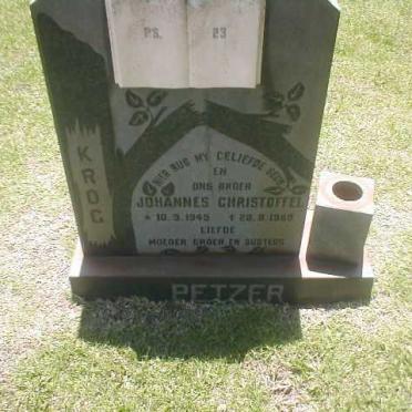 PETZER Johannes Christoffel 1945-1969