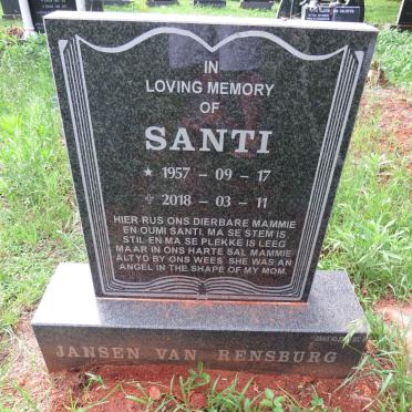 RENSBURG Santi, Jansen van 1957-2018