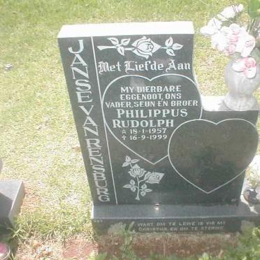 RENSBURG Philippus Rudolph, Janse van 1957-1999