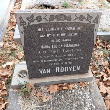 ROOYEN Maria Louisa Francina, van 1942-1973