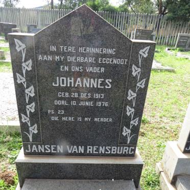 RENSBURG Johannes, Jansen van 1913-1976