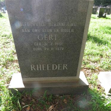 RHEEDER Gert 1951-1972