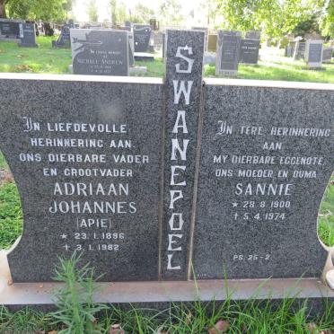 SWANEPOEL Adriaan Johannes 1896-1982 &amp; Sannie 1900-1974
