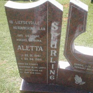 SPURLING Aletta 1941-1995