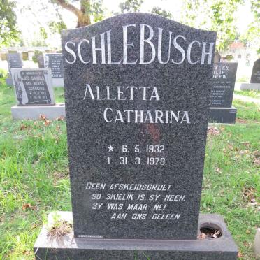 SCHLEBUSCH Aletta Catharina 1932-1978