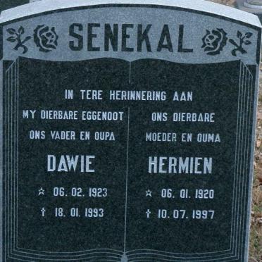 SENEKAL Dawie 1923-1993 &amp; Hermien 1920-1997