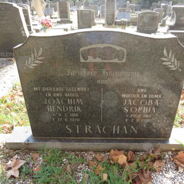 STRACHAN Joachim Hendrik 1918-1970 &amp; Jacoba Sophia 1918-1992