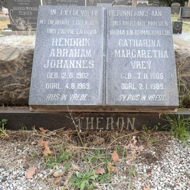 THERON Hendrik Abraham Johannes 1902-1969 &amp; Catharina Margaretha VREY 1905-1989