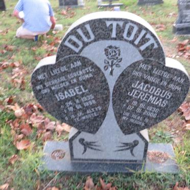 TOIT Jacobus Jeremias, du 1936-2006 &amp; Isabel 1935-1998